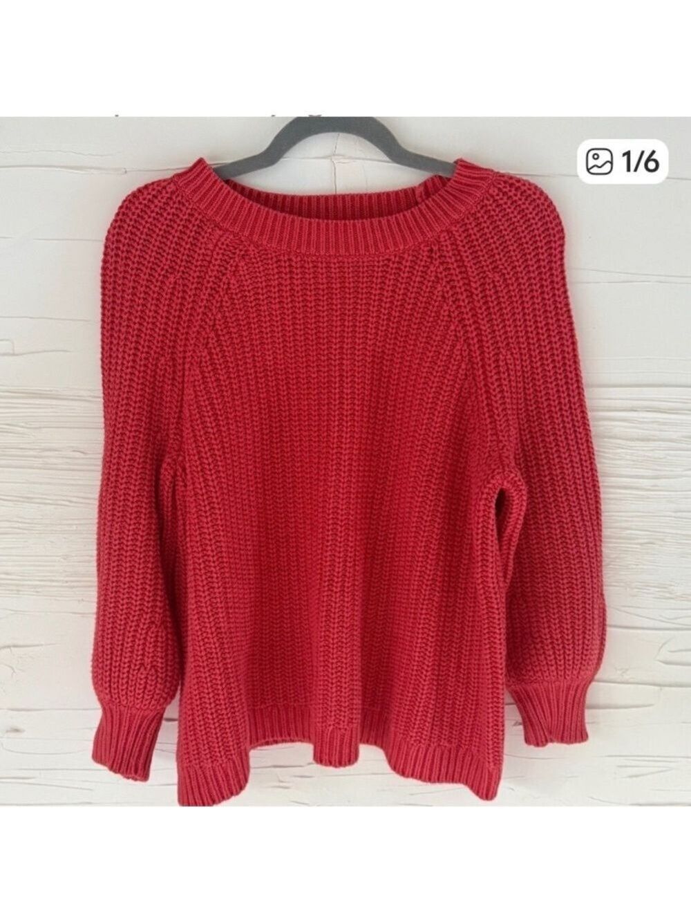 303. Aerie Cozy Chunky Knit Coral Sweater. S25